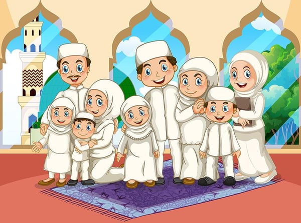 Muslim Family.